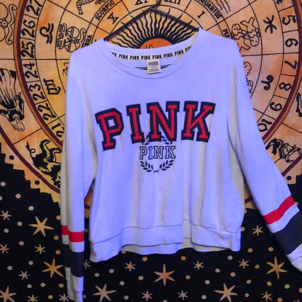 White PINK sweater